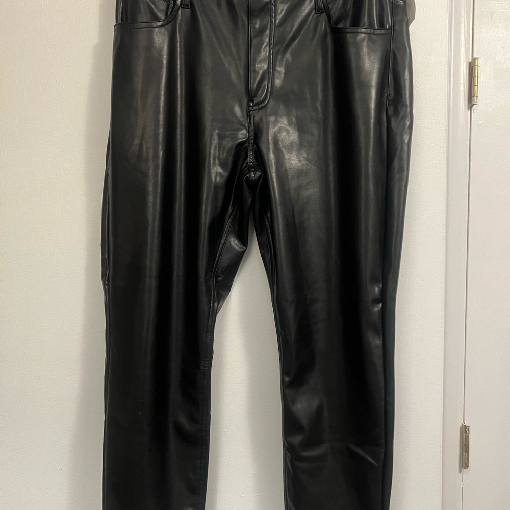 Abercrombie  Black Faux Leather Pants